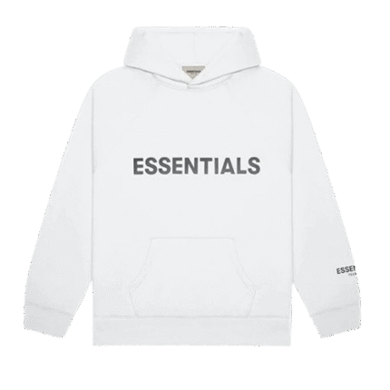 Essentials Applique Logo White Hoodie